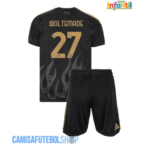 Camisa de time de futebol Juventus Nick Woltemade #27 Replicas 3º Equipamento Infantil 2026-27 Manga Curta (+ Calças curtas)